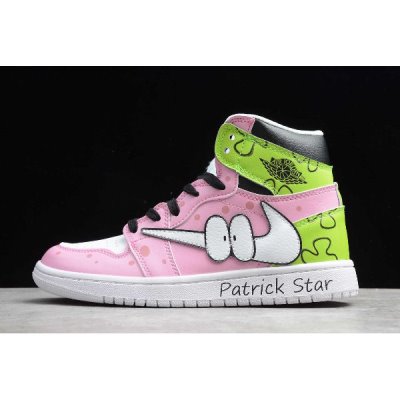 Nike Bayan Air Jordan 1 High Gs Eye Hook Pembe / Yeşil Basketbol Ayakkabısı Türkiye - 713QXH3D